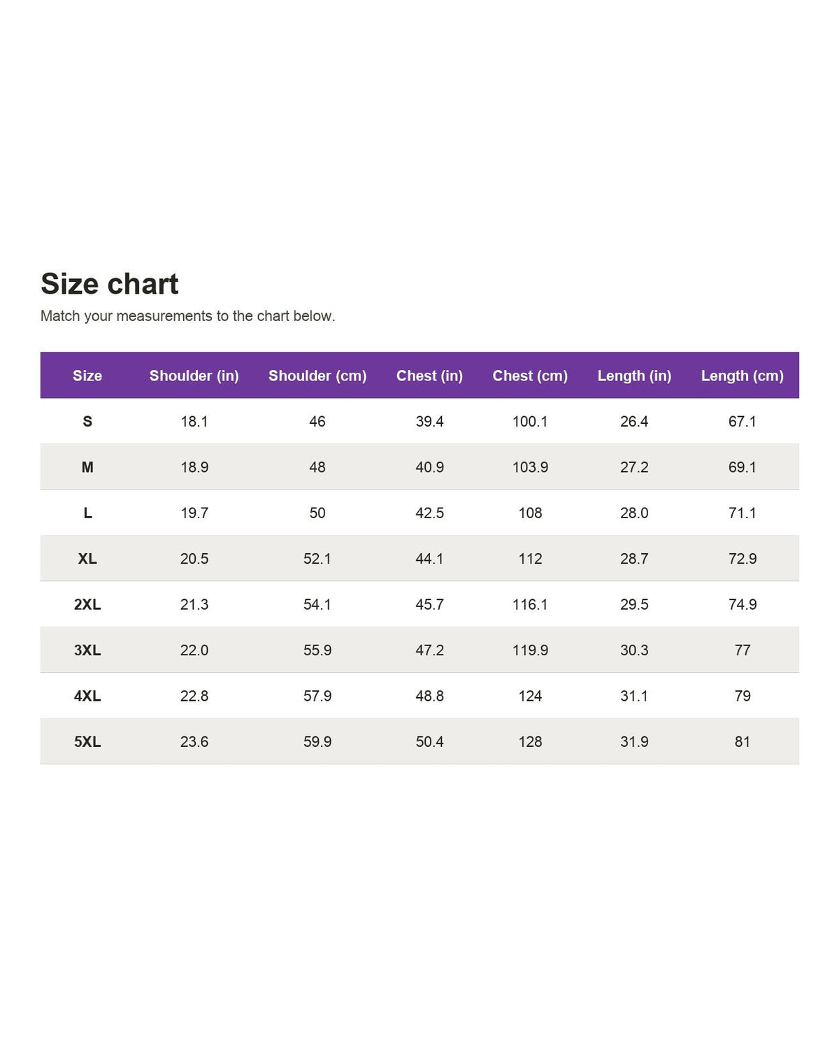 Pomence™ Patchwork Bohemian Hoodie. Size chart
