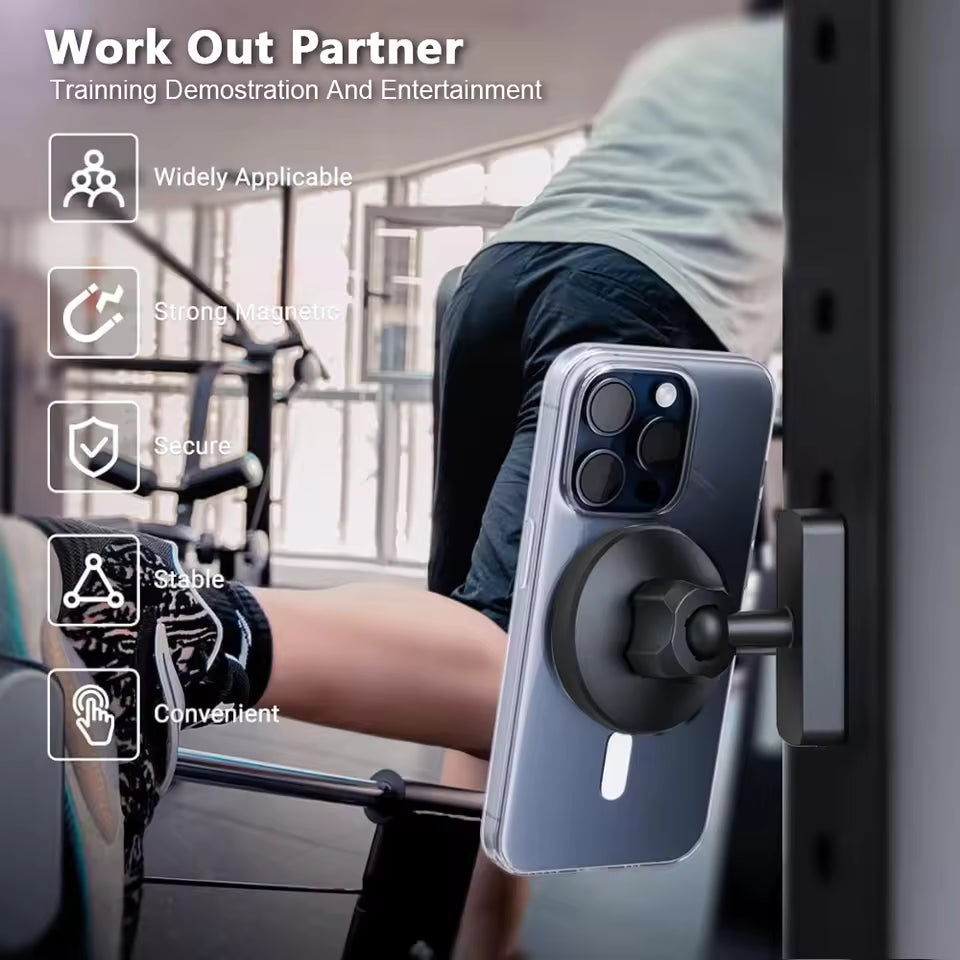 360Β° Dual Magnetic Gym Phone Holder