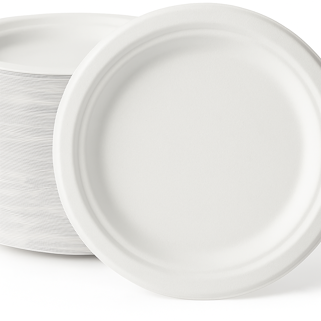 Compostable Sugarcane Bagasse Dessert Plates