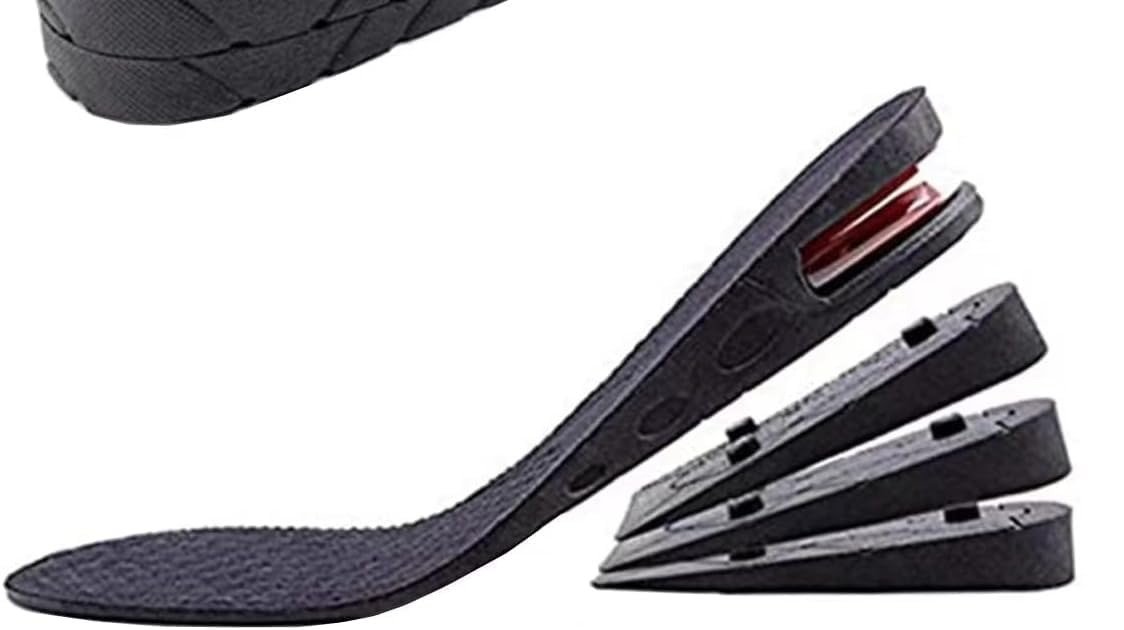 Pomence Height Boost Insoles shown as separated stackable layers