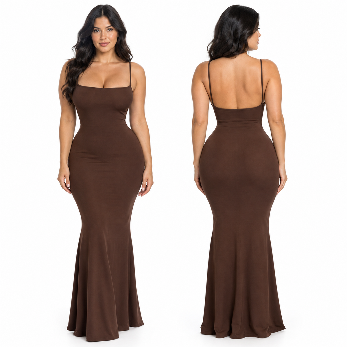 Sculpted Dress – Brown