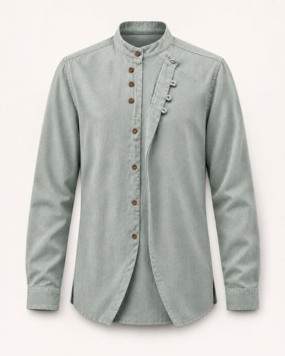 Ashby - Men's Comfortable Band Collar Shirt