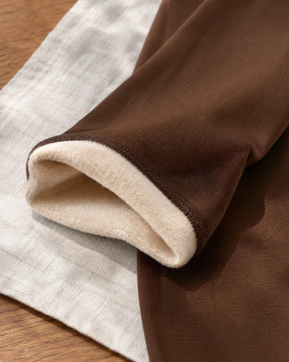 Linden - Women's Fleece Lined Shaping Bodysuit. the soft fleece lining inside the legs