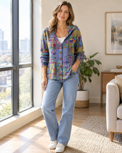 Juniper - Women's Hooded Button Cardigan Sweater