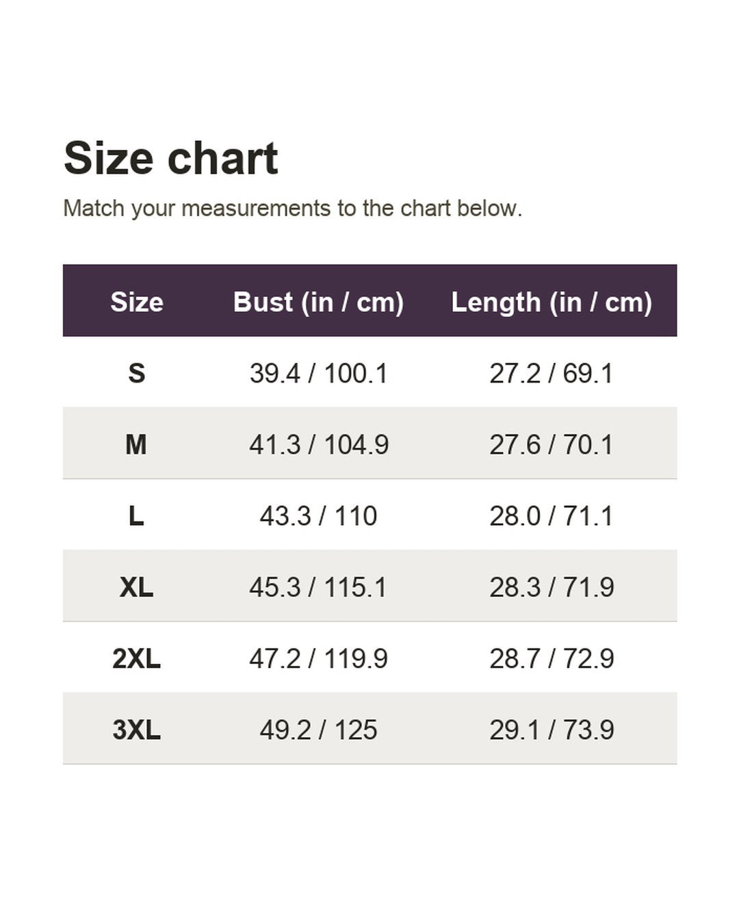 Pomence™ Vintage Leaf Print Shirt. Size chart