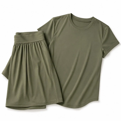 Pomence Women's Dusty Pink 2-Piece Loungewear Set. Olive Tree