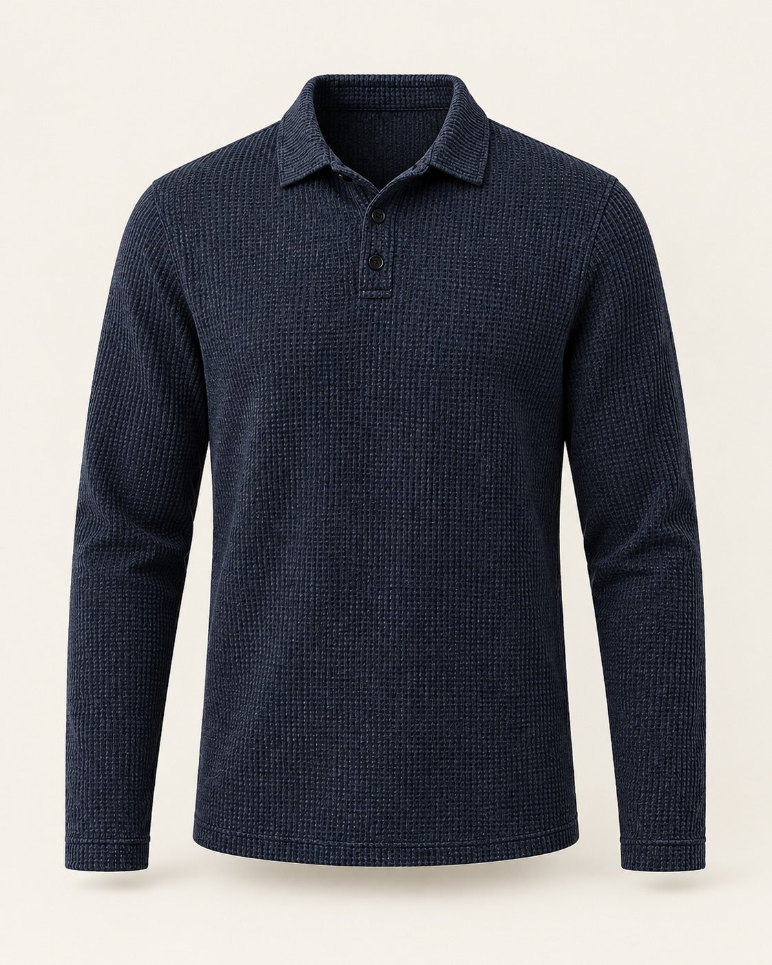 Weldon - Men's Textured Long Sleeve Polo