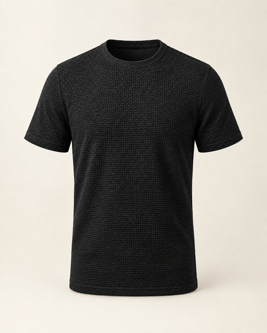 Ridgeway - Men's Textured Waffle Knit Crew Tee