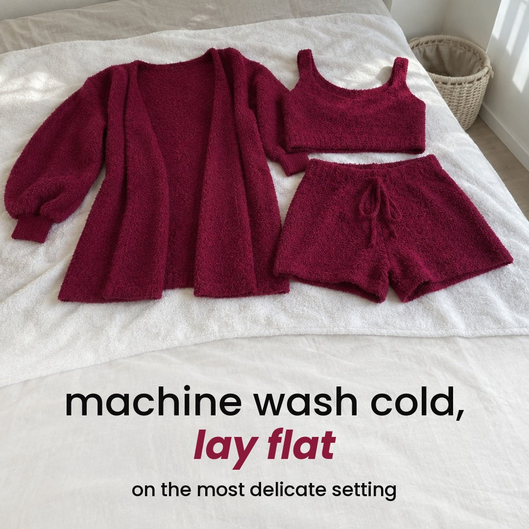 machine wash cold, lay flat: on the most delicate setting