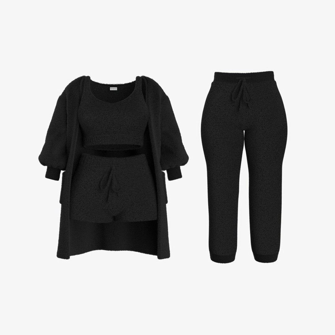 The Black 4 Piece Set with the matching joggers, our listing photo.