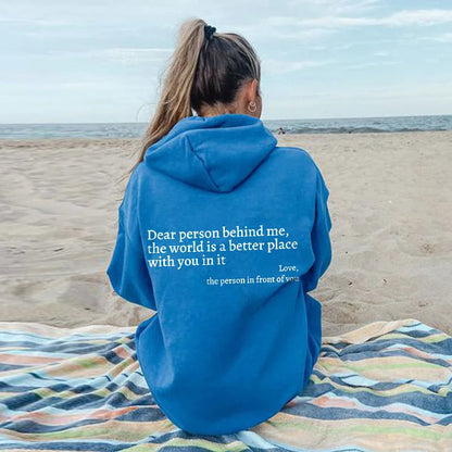 Dear Person Behind Me Sweatshirt in Blue