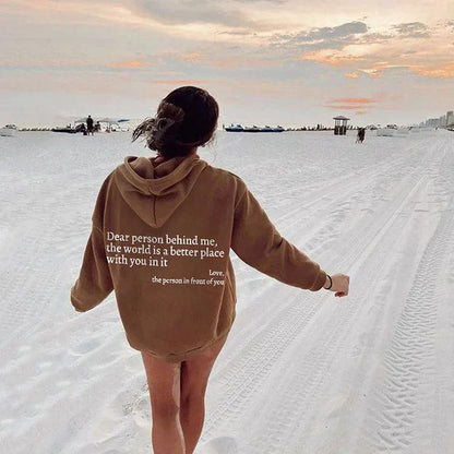 Dear Person Behind Me Sweatshirt in Khaki