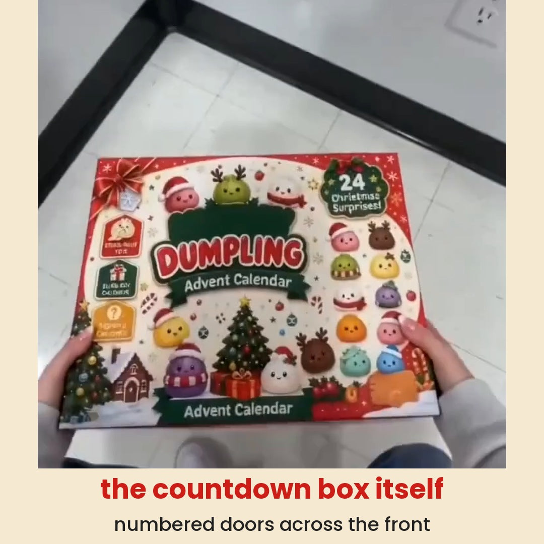 the countdown box itself: numbered doors across the front