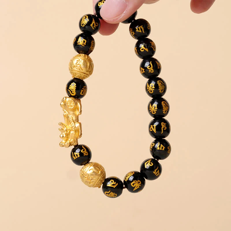 FengShui PiXiu Obsidian Wealth Bracelet
