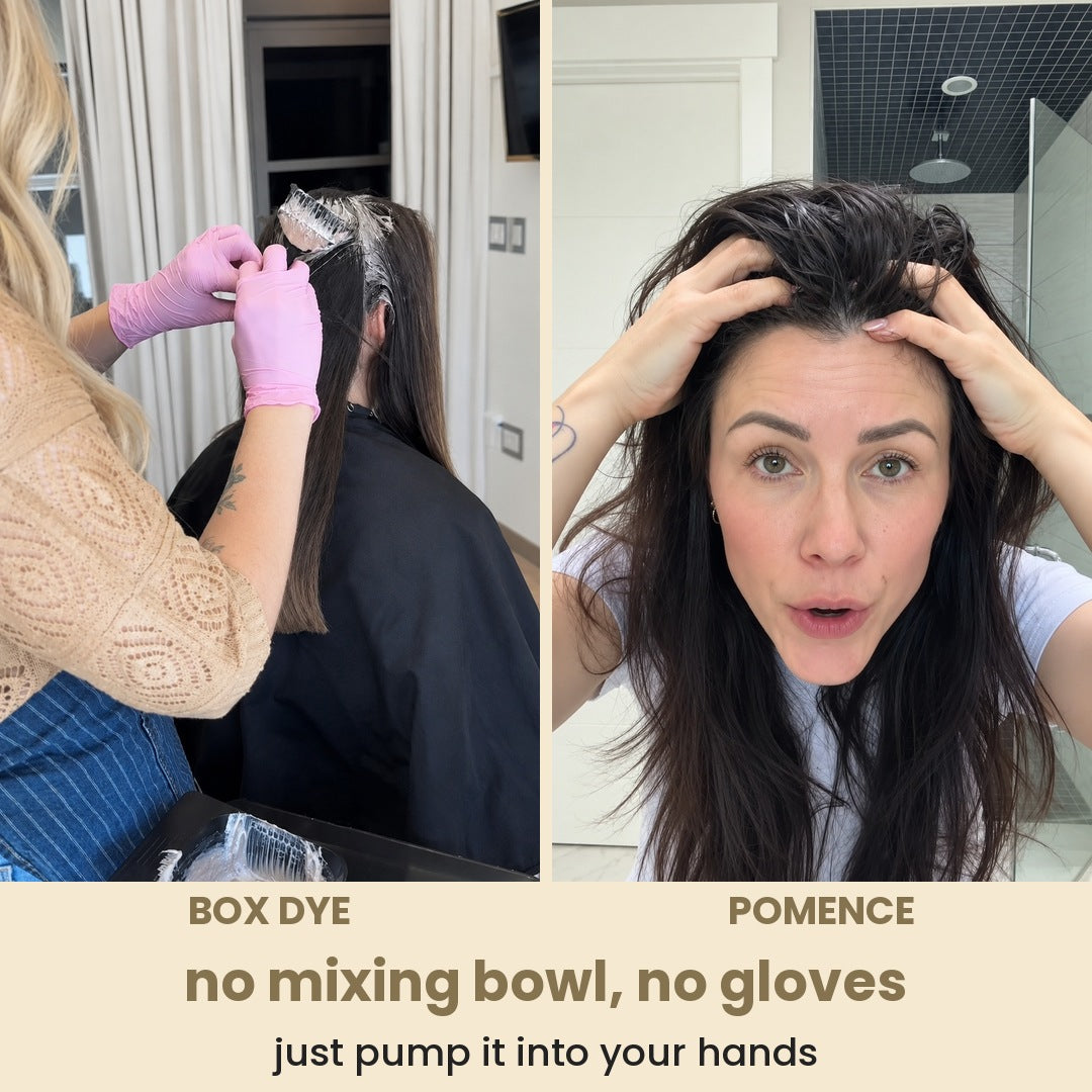 no mixing bowl, no gloves: just pump it into your hands