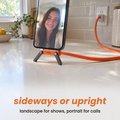 sideways or upright: landscape for shows, portrait for calls