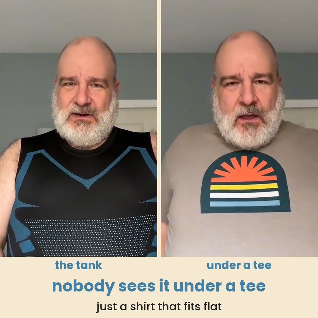 nobody sees it under a tee: just a shirt that fits flat
