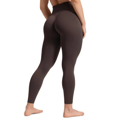 Clay Brown leggings, back three-quarter view