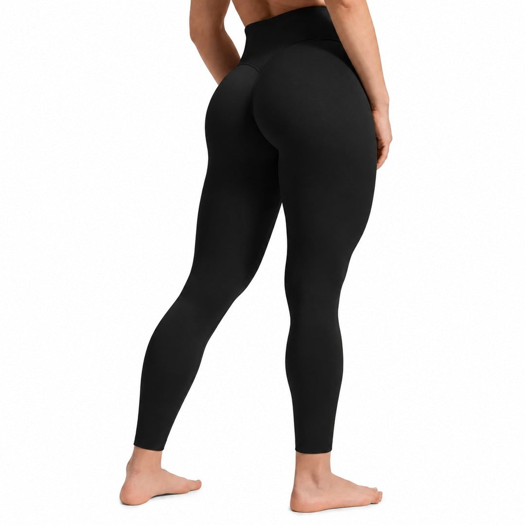 Black leggings, back three-quarter view