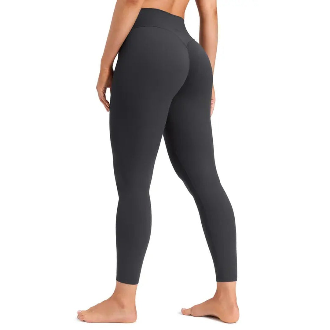Mysterious Grey leggings, back three-quarter view