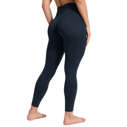 True Navy leggings, back three-quarter view