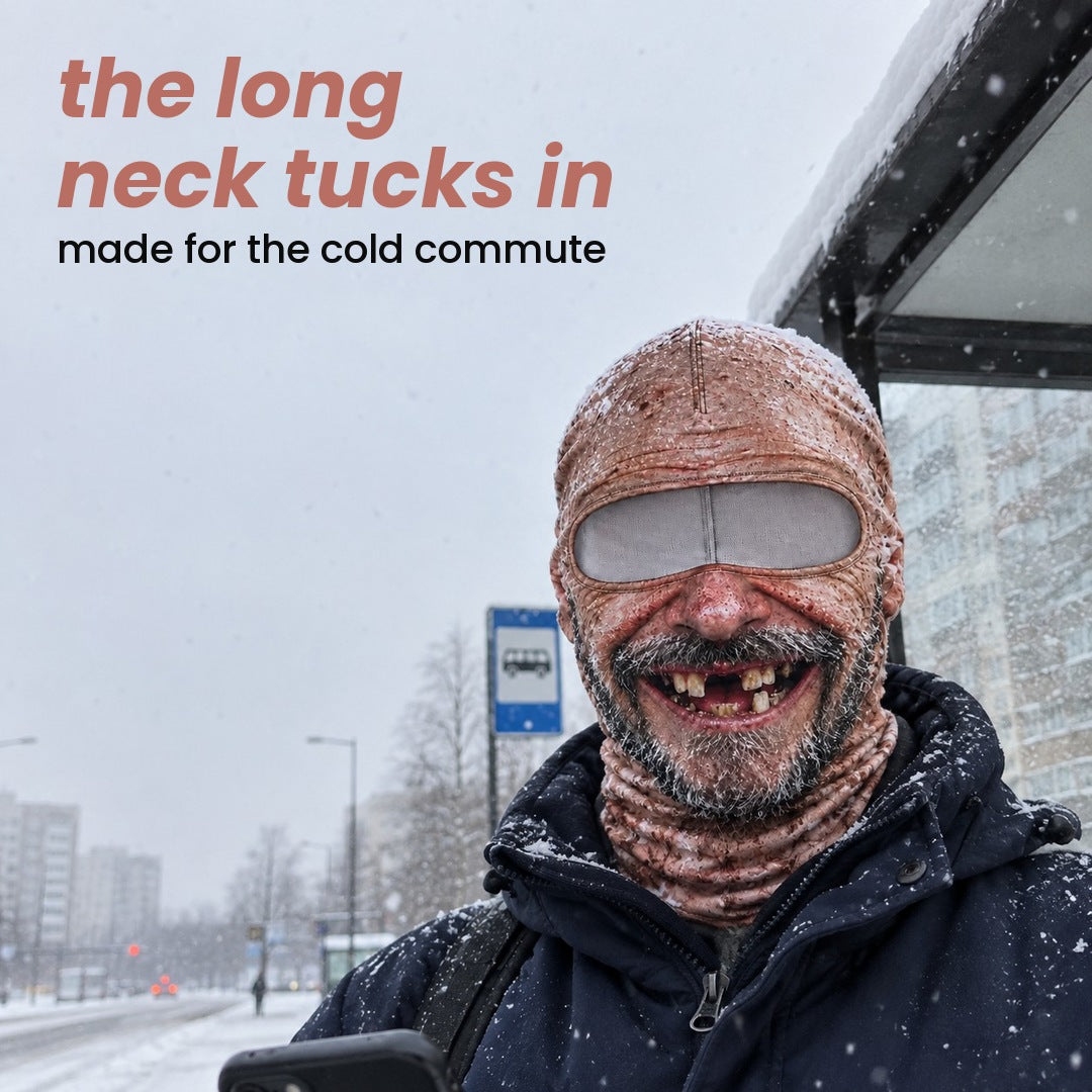 the long neck tucks in: made for the cold commute