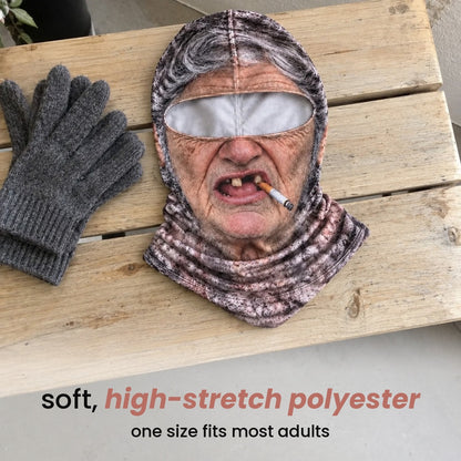soft, high-stretch polyester: one size fits most adults