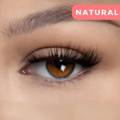 Pomence™ Magnetic Lashes. Pomence Magnetic Lashes, Natural style, finished result