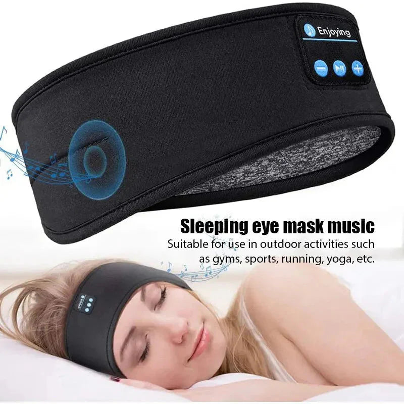 Pomence™ Bluetooth Sleep Headband. Sleep eye mask with music, also for gym, sport, running and yoga