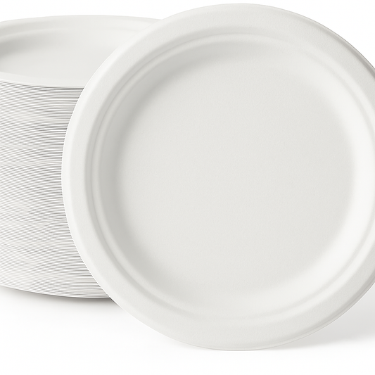 Compostable Sugarcane Bagasse Dessert Plates