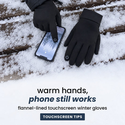 warm hands, phone still works: flannel-lined touchscreen winter gloves