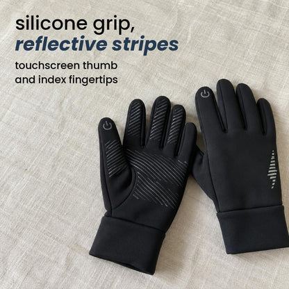 silicone grip, reflective stripes: the pair palm up and back up