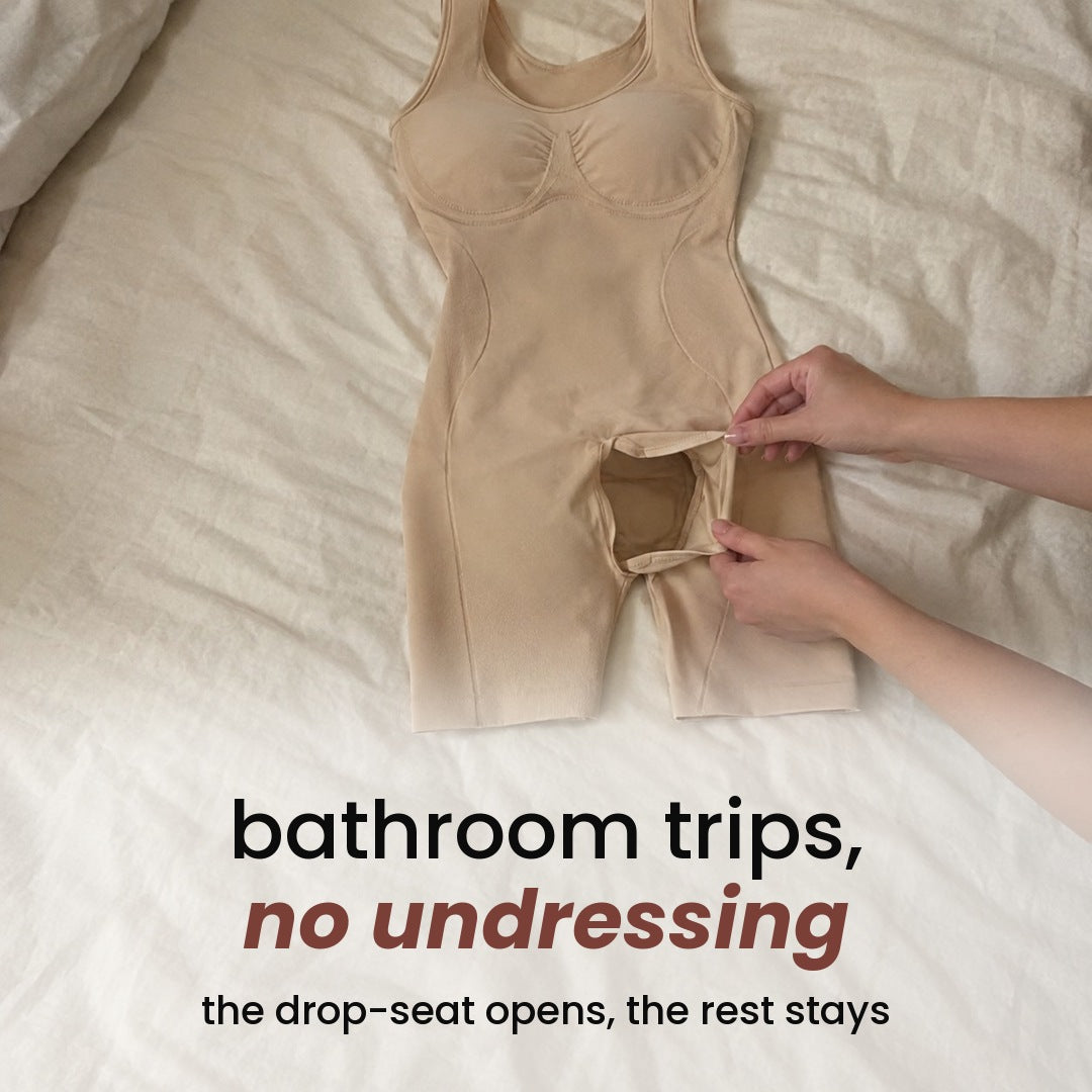bathroom trips, no undressing: the drop-seat opens, the rest stays