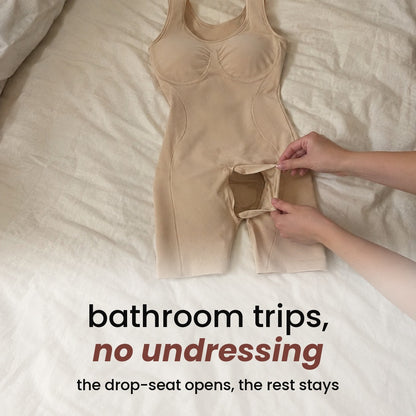 bathroom trips, no undressing: the drop-seat opens, the rest stays