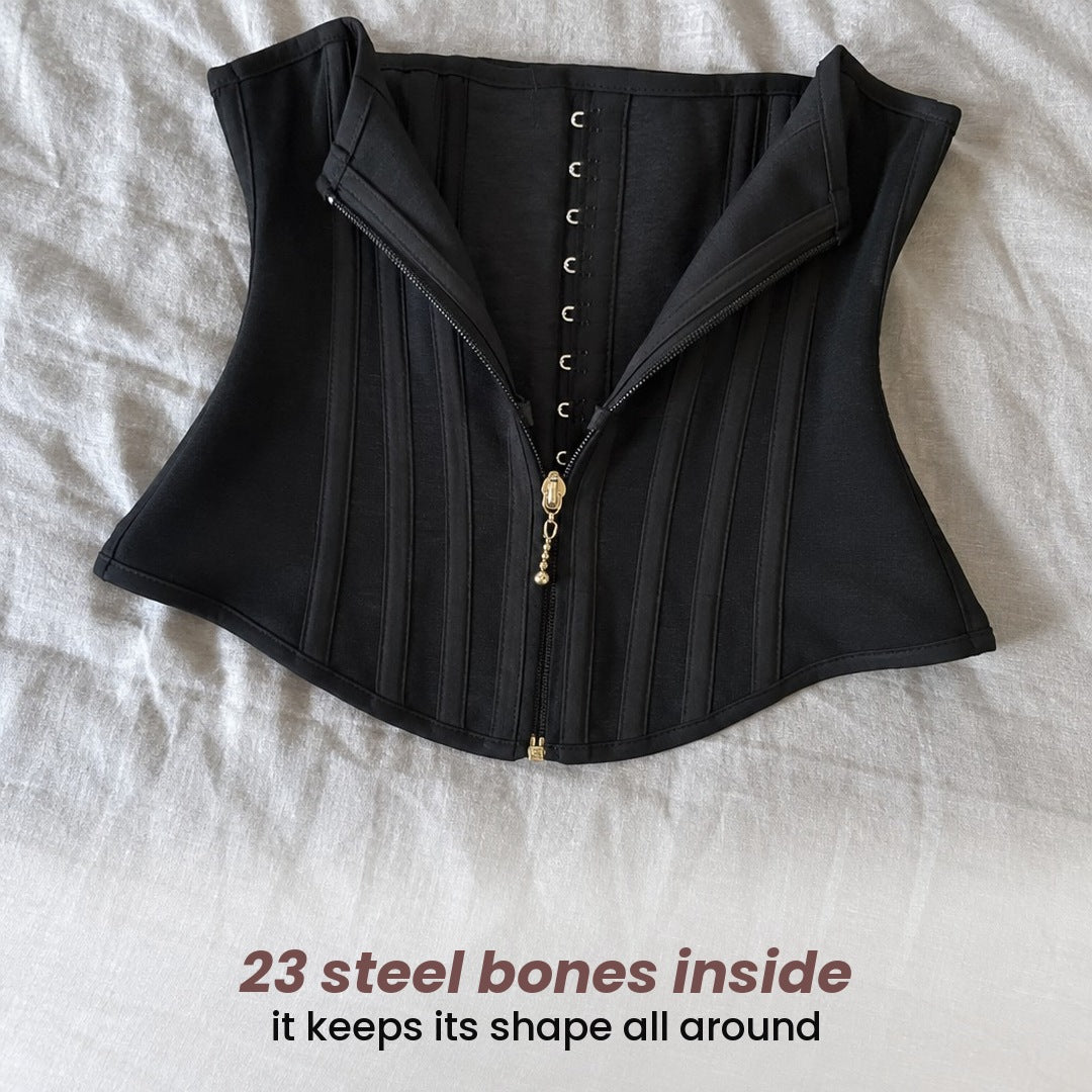 23 steel bones inside: it keeps its shape all around