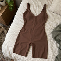 chocolate boyshort bodysuit