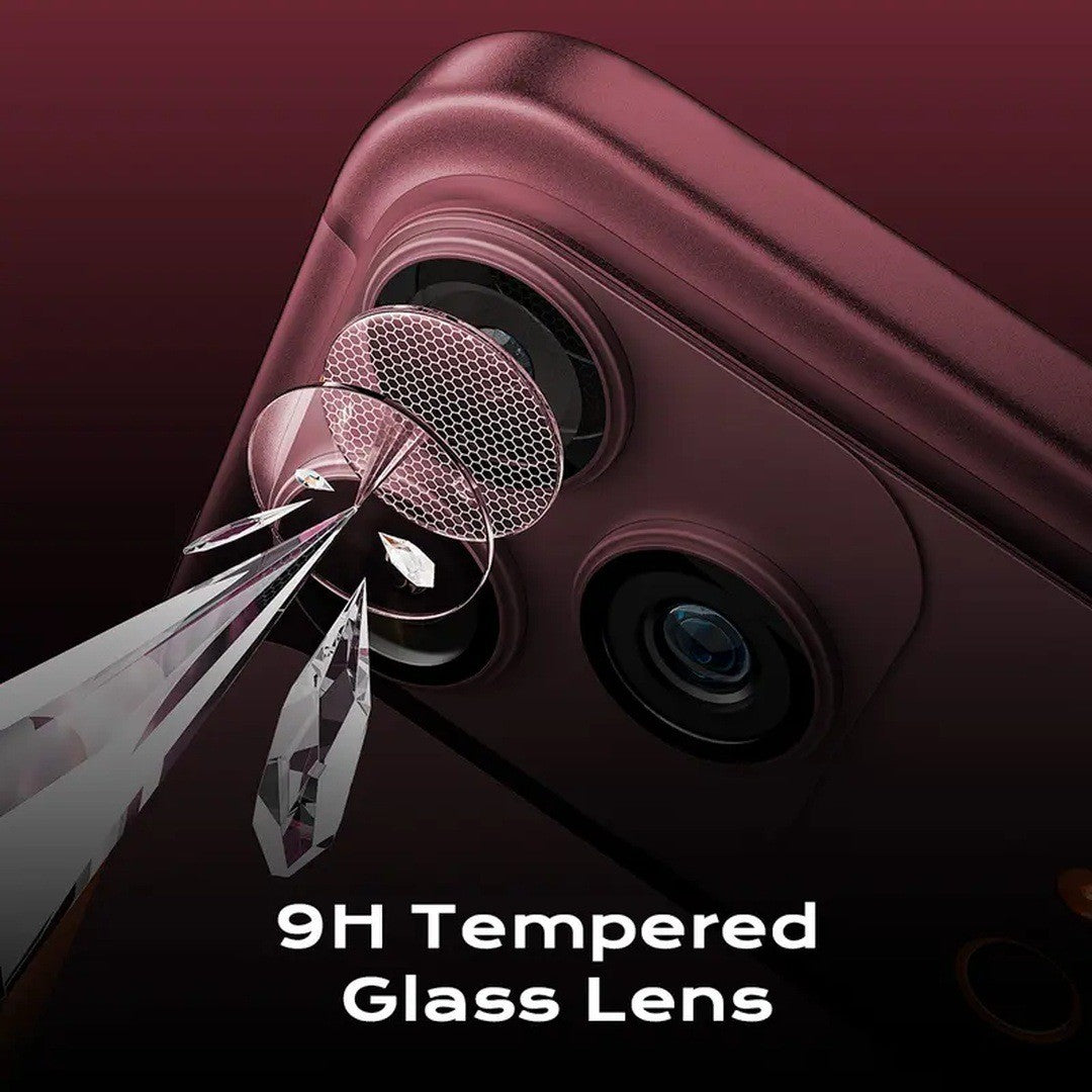 Sharp point glancing off the glass camera cover