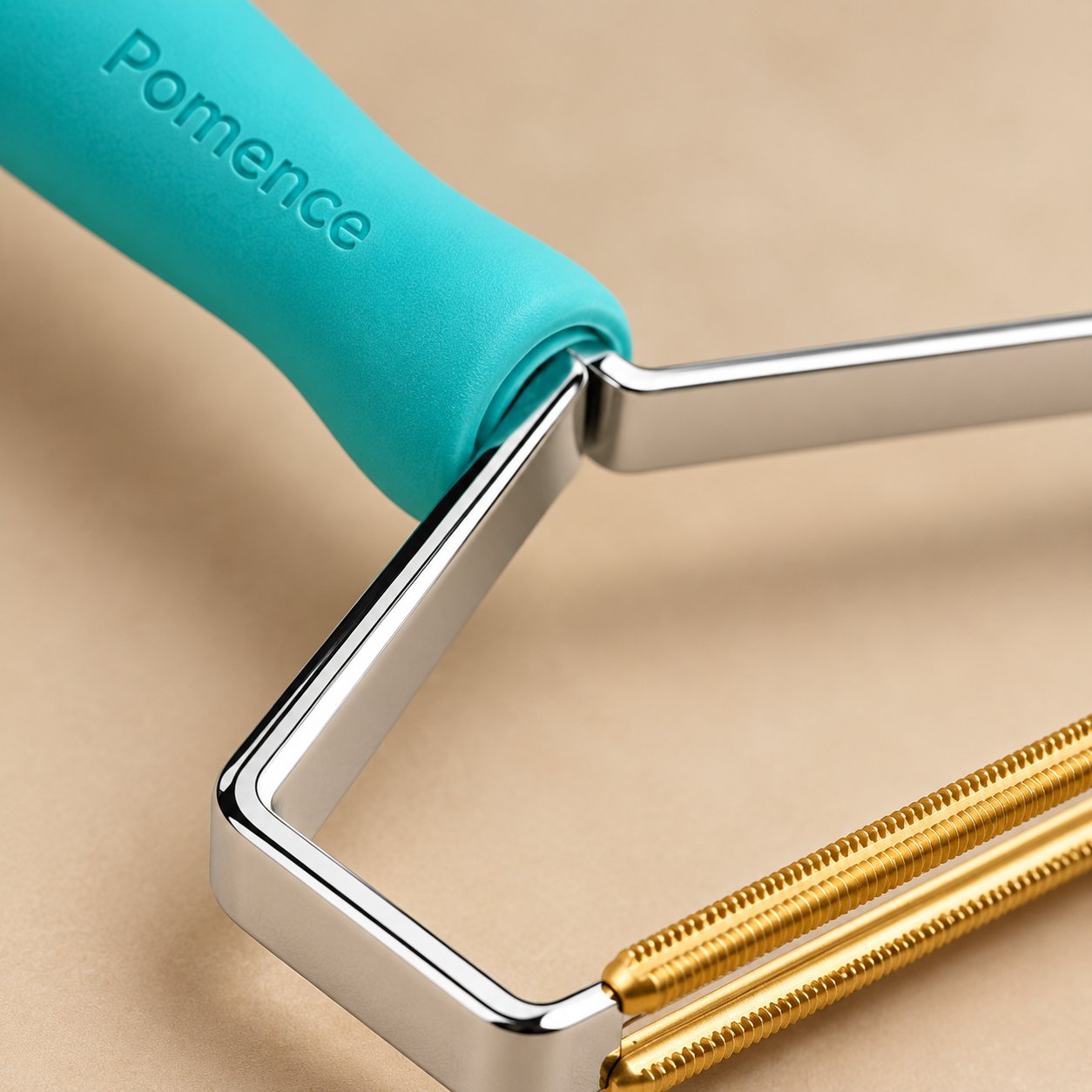 The tool held at a shallow angle on carpet