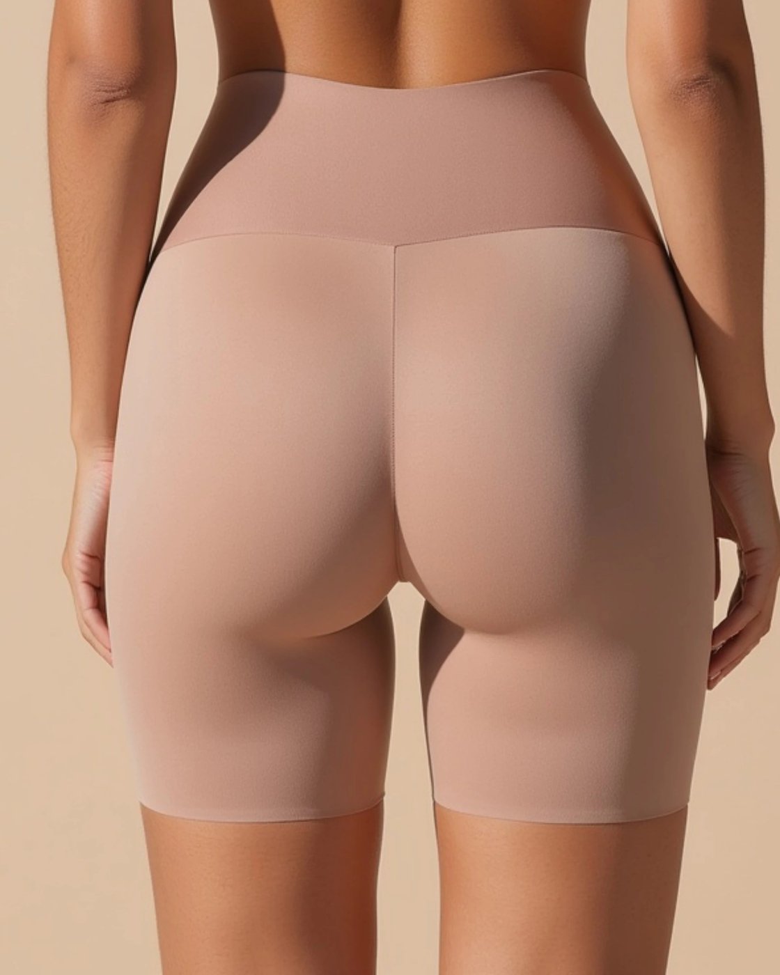 Back view of the Pomence Tuck-N-Lift Seamless Slip Short showing the lifted shape