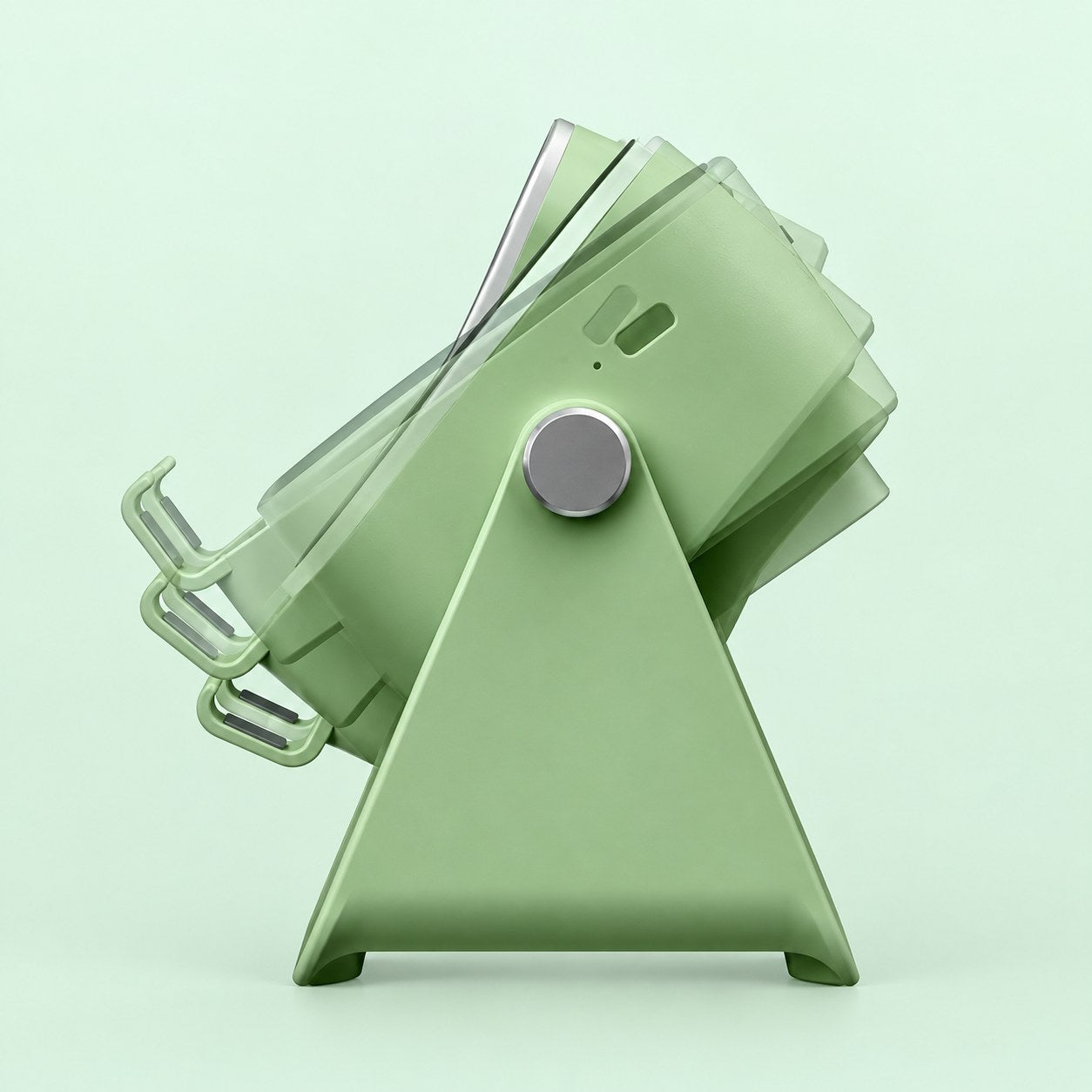The Pomence Speaker Phone Stand turning on its hinge